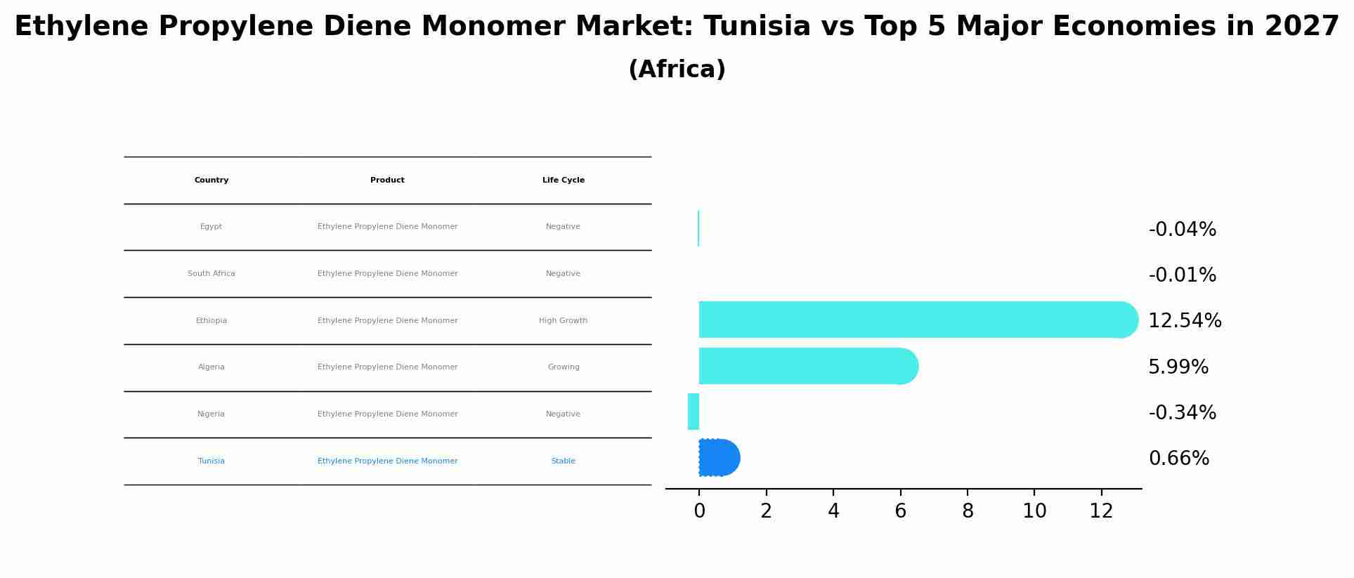 Ethylene Propylene Diene Monomer Market: Tunisia vs Top 5 Major Economies in 2027 (Africa)