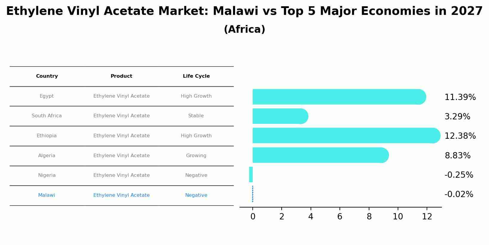 Ethylene Vinyl Acetate Market: Malawi vs Top 5 Major Economies in 2027 (Africa)