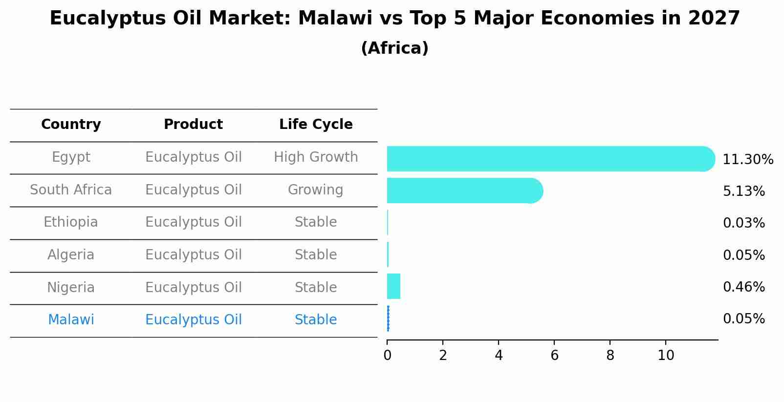 Eucalyptus Oil Market: Malawi vs Top 5 Major Economies in 2027 (Africa)
