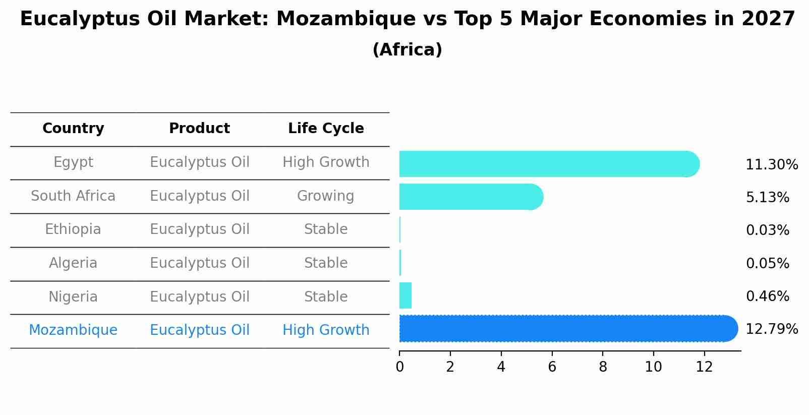 Eucalyptus Oil Market: Mozambique vs Top 5 Major Economies in 2027 (Africa)