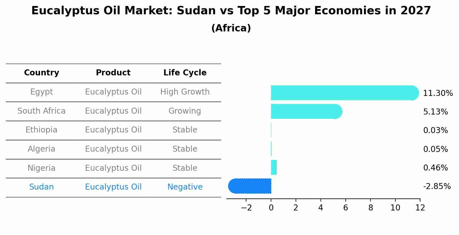 Eucalyptus Oil Market: Sudan vs Top 5 Major Economies in 2027 (Africa)