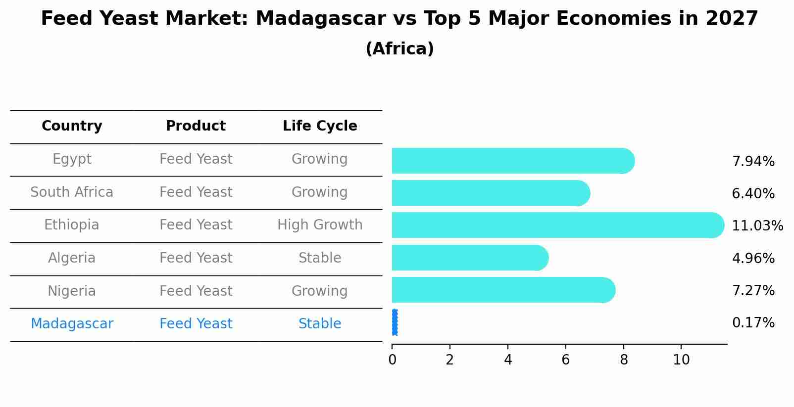 Feed Yeast Market: Madagascar vs Top 5 Major Economies in 2027 (Africa)