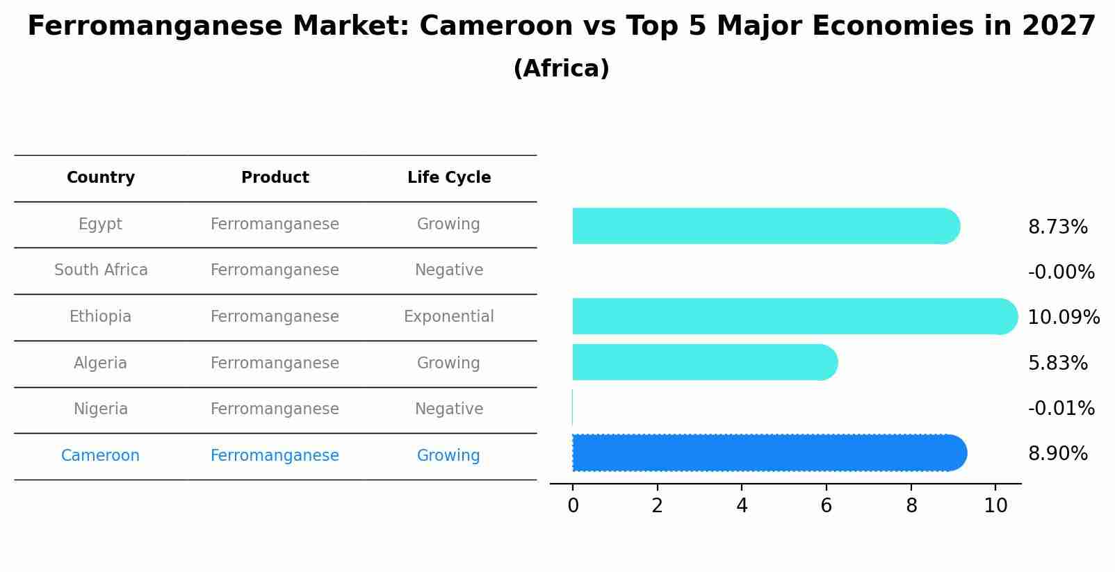 Ferromanganese Market: Cameroon vs Top 5 Major Economies in 2027 (Africa)