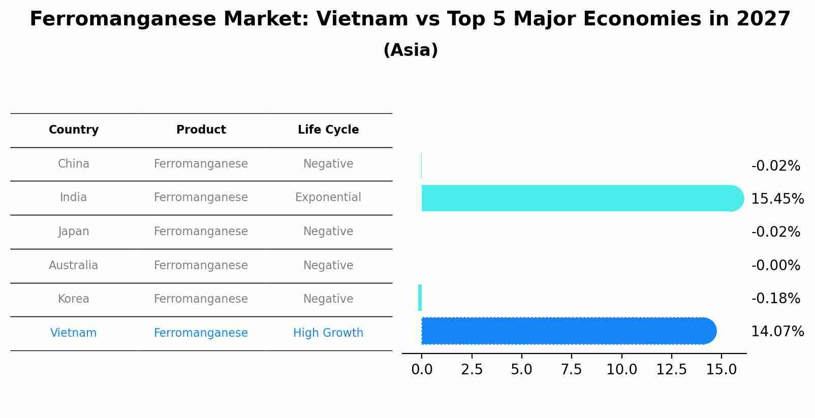 Ferromanganese Market: Vietnam vs Top 5 Major Economies in 2027 (Asia)