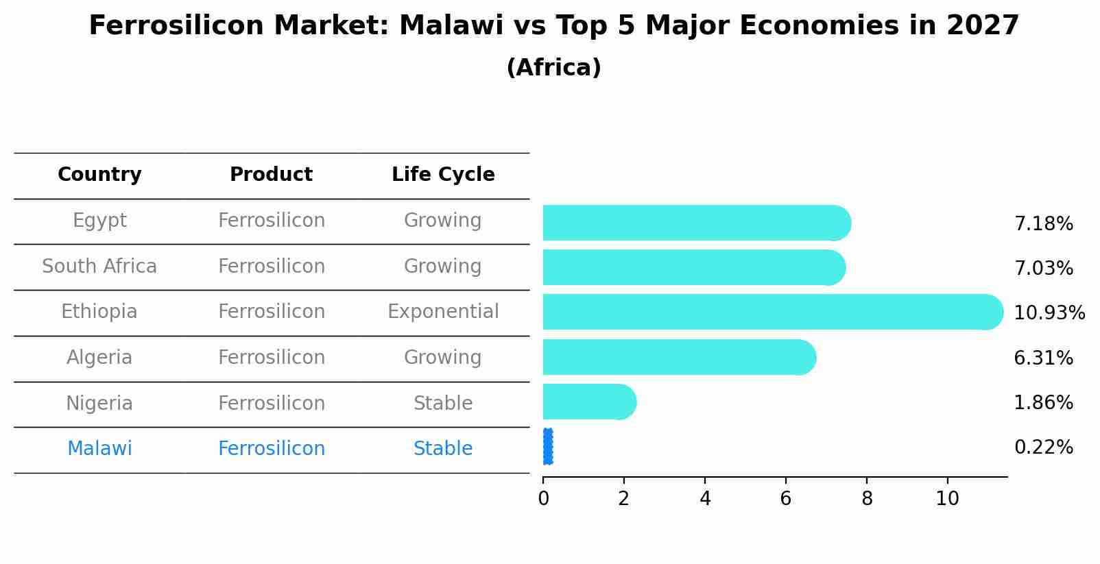 Ferrosilicon Market: Malawi vs Top 5 Major Economies in 2027 (Africa)