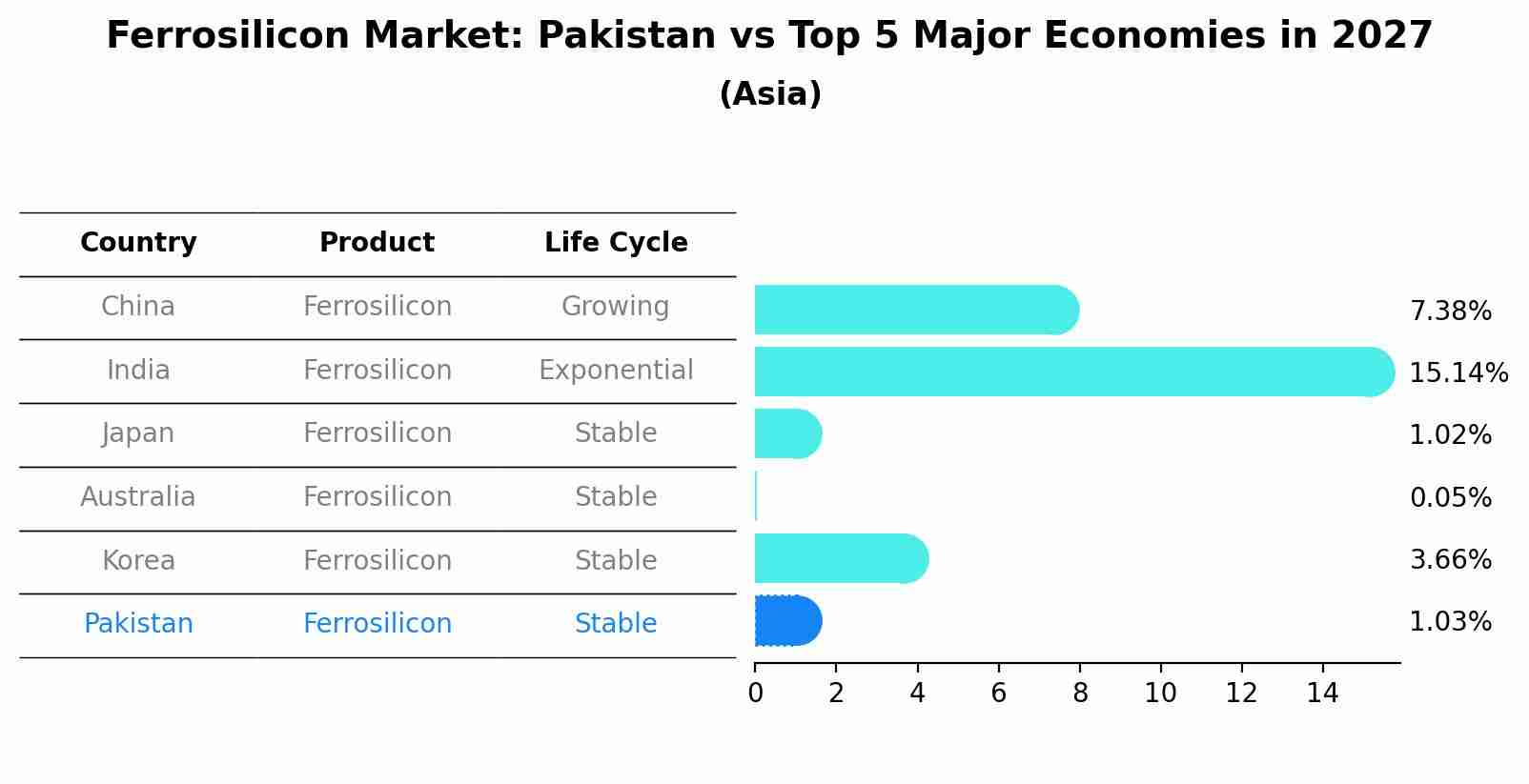 Ferrosilicon Market: Pakistan vs Top 5 Major Economies in 2027 (Asia)