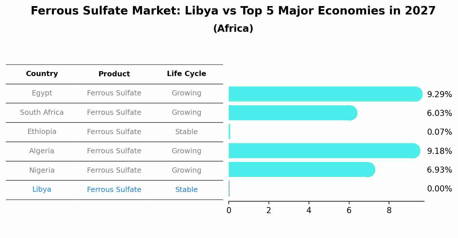 Ferrous Sulfate Market: Libya vs Top 5 Major Economies in 2027 (Africa)