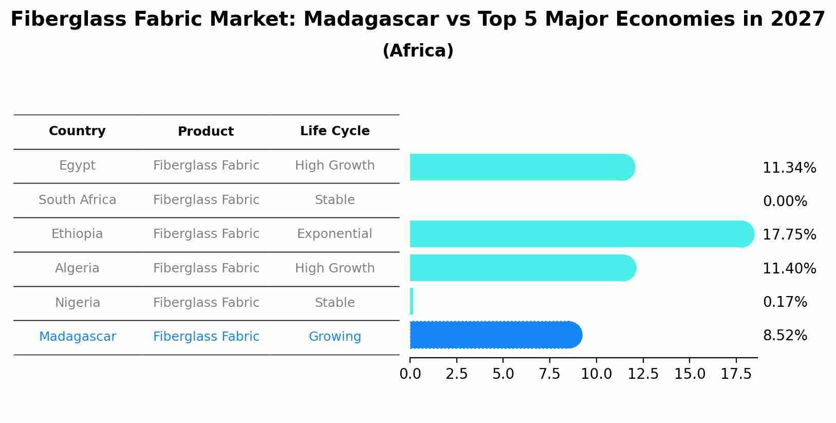 Fiberglass Fabric Market: Madagascar vs Top 5 Major Economies in 2027 (Africa)
