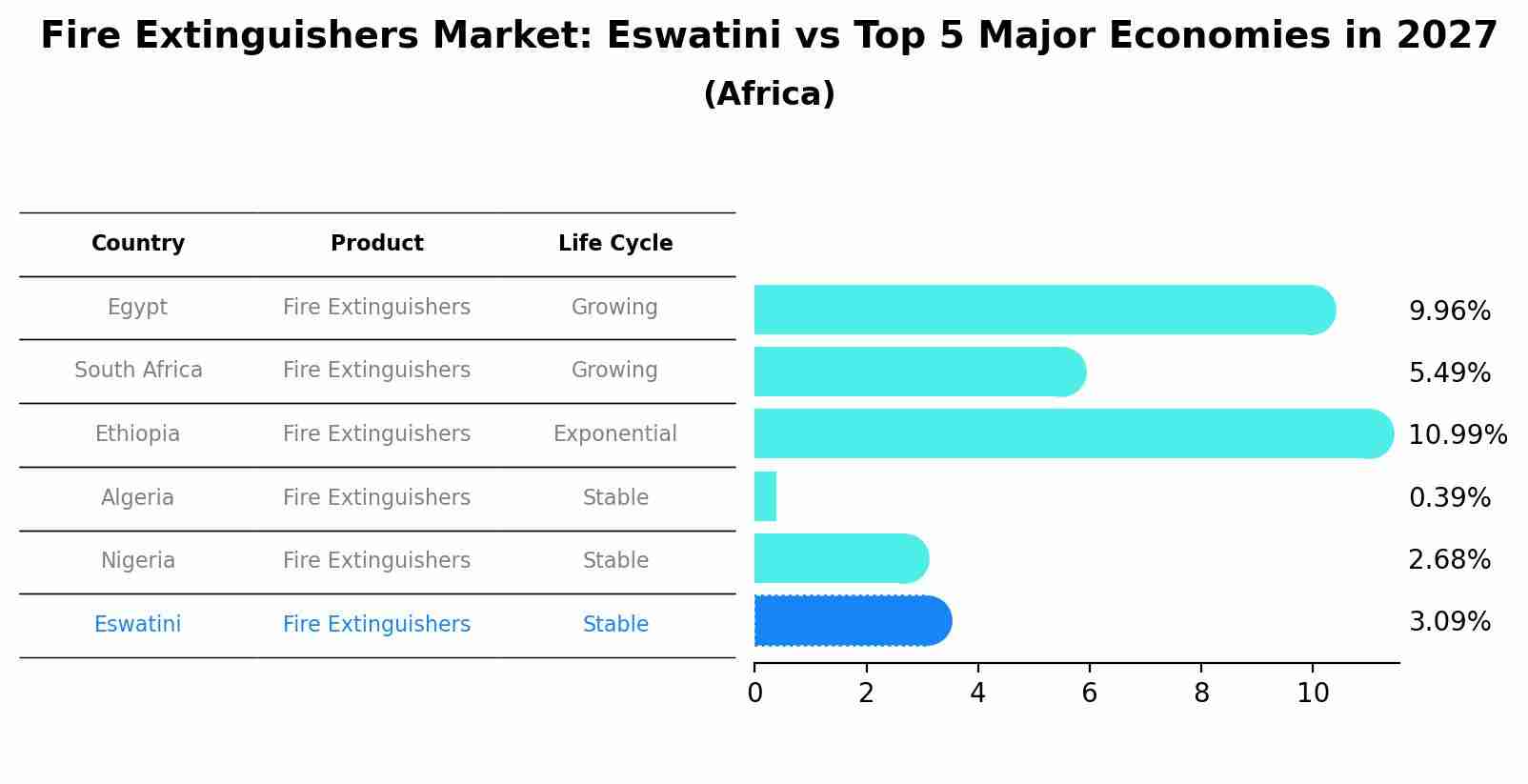 Fire Extinguishers Market: Eswatini vs Top 5 Major Economies in 2027 (Africa)