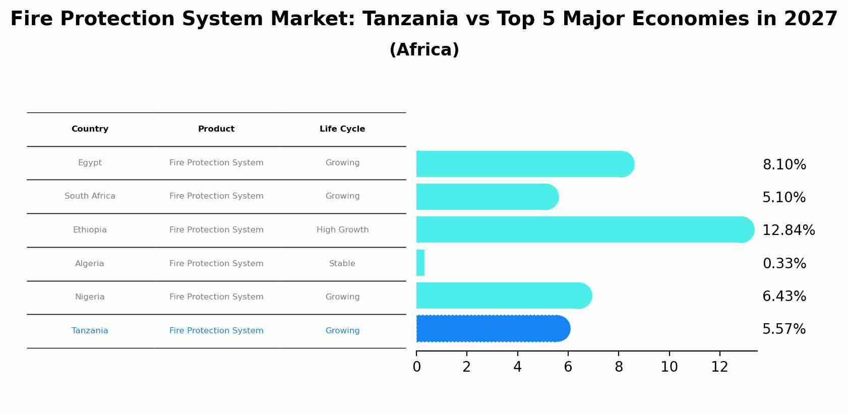 Fire Protection System Market: Tanzania vs Top 5 Major Economies in 2027 (Africa)