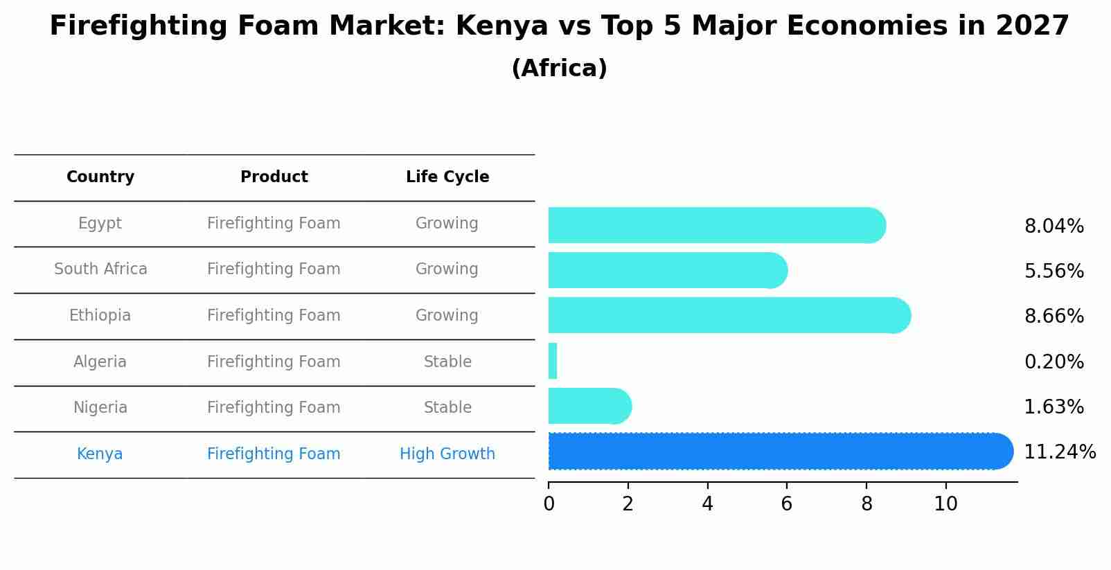 Firefighting Foam Market: Kenya vs Top 5 Major Economies in 2027 (Africa)