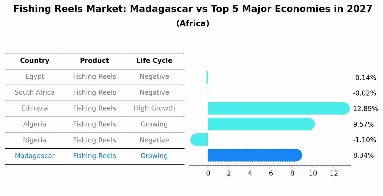Fishing Reels Market: Madagascar vs Top 5 Major Economies in 2027 (Africa)