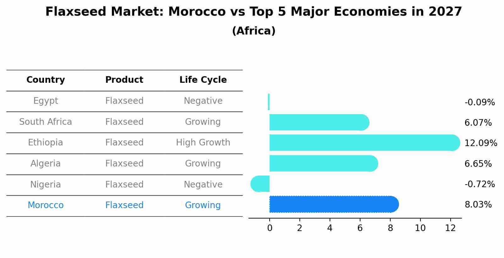 Flaxseed Market: Morocco vs Top 5 Major Economies in 2027 (Africa)