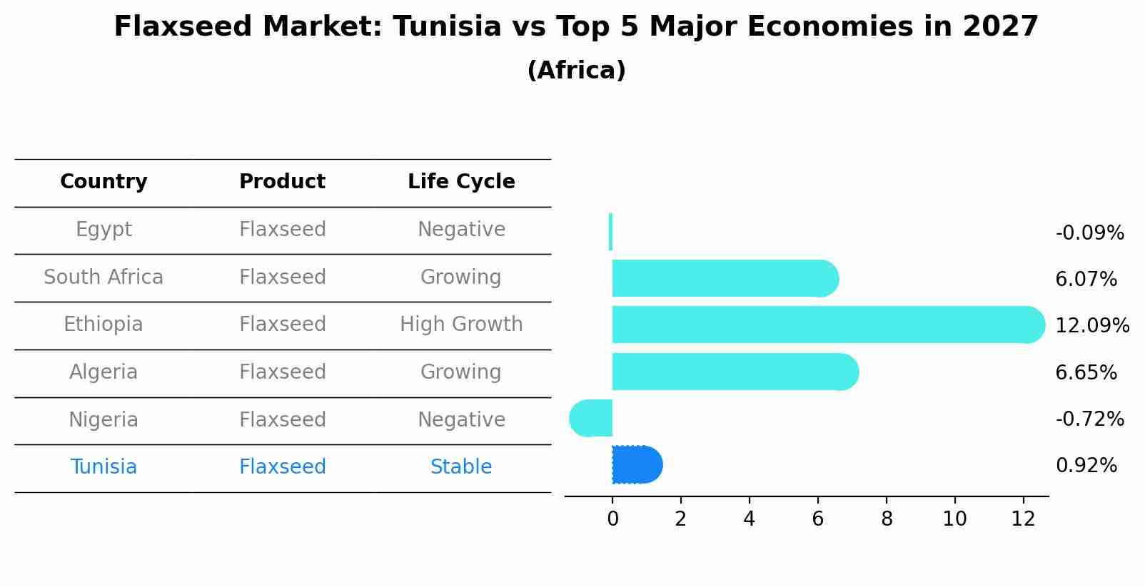 Flaxseed Market: Tunisia vs Top 5 Major Economies in 2027 (Africa)