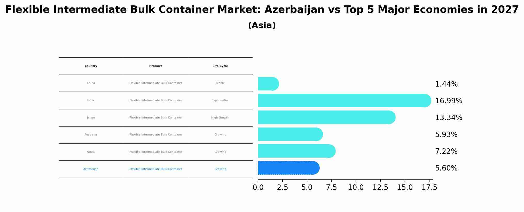 Flexible Intermediate Bulk Container Market: Azerbaijan vs Top 5 Major Economies in 2027 (Asia)