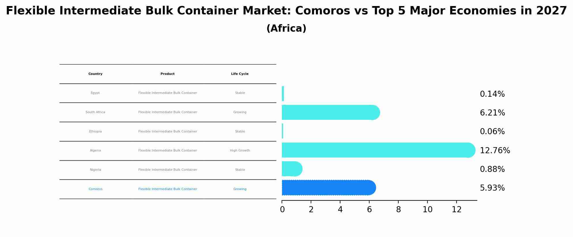 Flexible Intermediate Bulk Container Market: Comoros vs Top 5 Major Economies in 2027 (Africa)