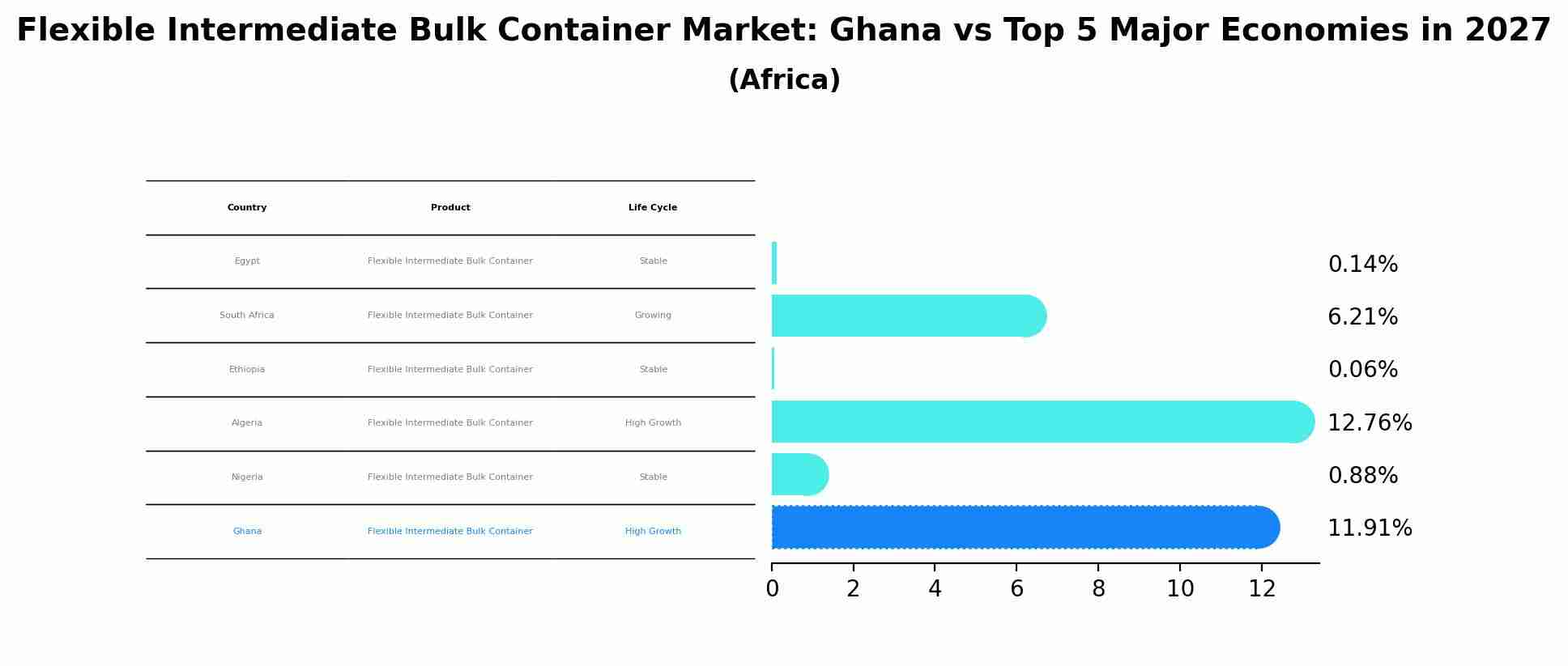 Flexible Intermediate Bulk Container Market: Ghana vs Top 5 Major Economies in 2027 (Africa)