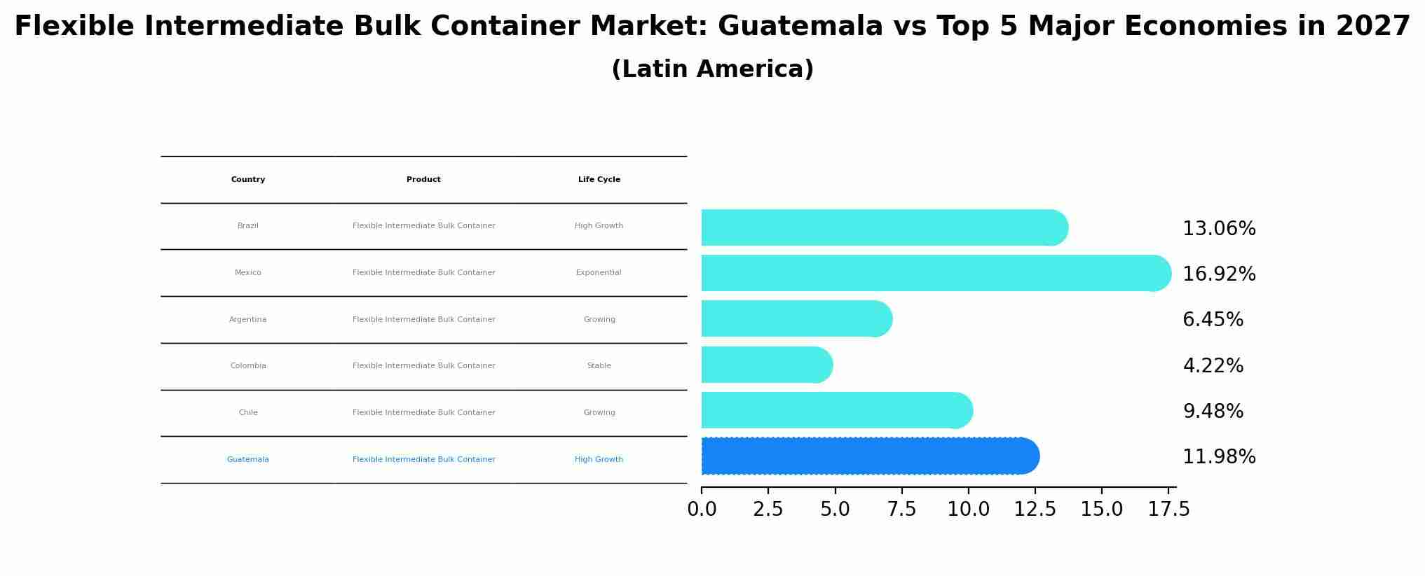 Flexible Intermediate Bulk Container Market: Guatemala vs Top 5 Major Economies in 2027 (Latin America)