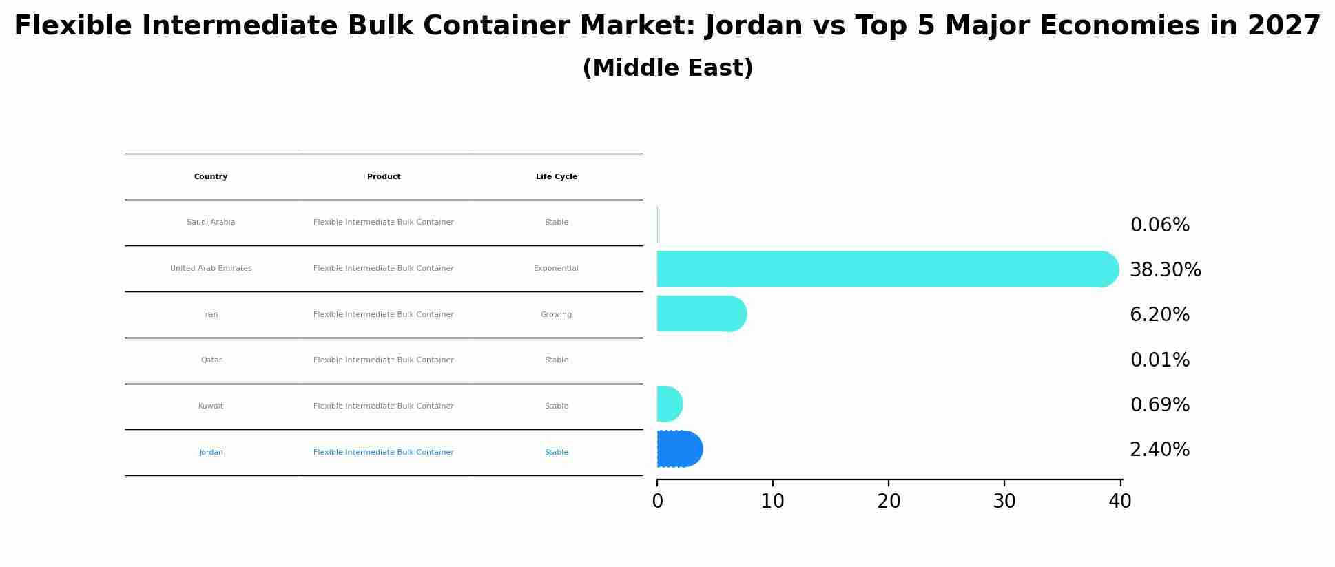 Flexible Intermediate Bulk Container Market: Jordan vs Top 5 Major Economies in 2027 (Middle East)