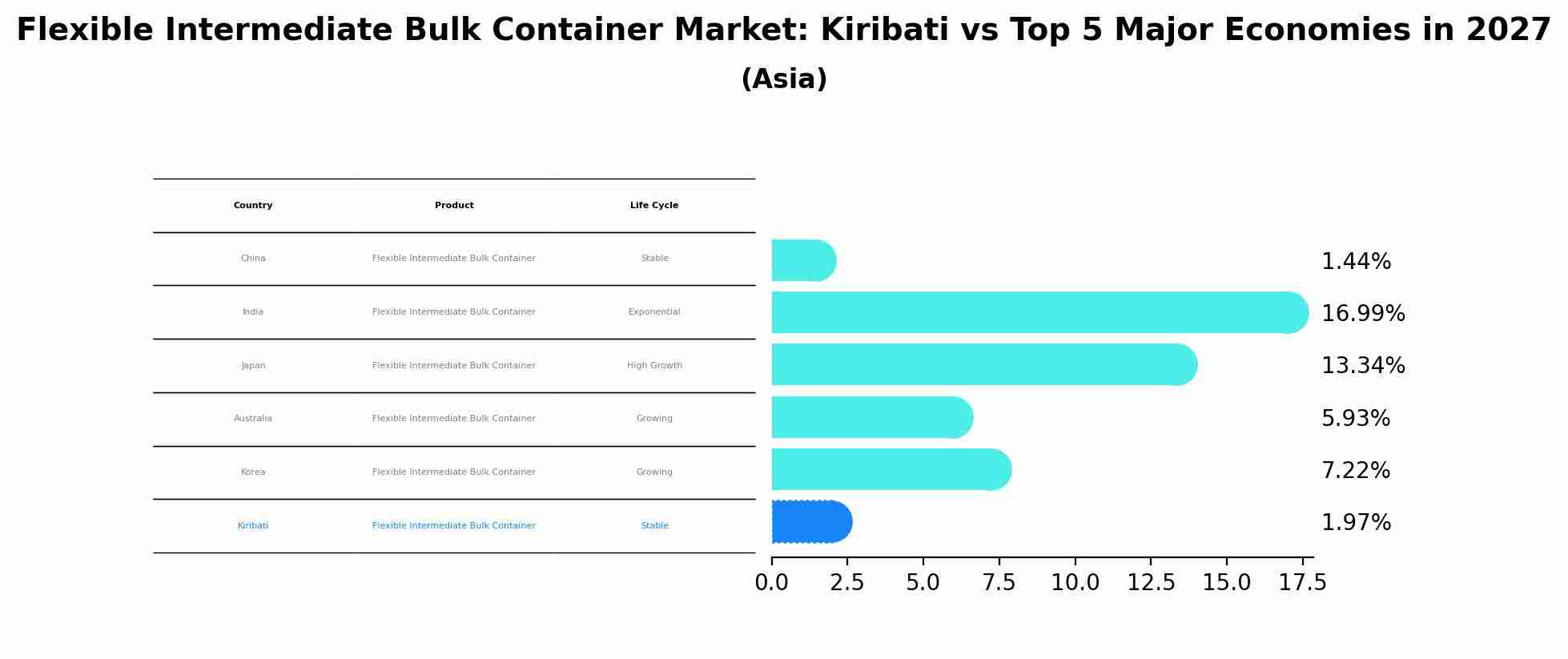 Flexible Intermediate Bulk Container Market: Kiribati vs Top 5 Major Economies in 2027 (Asia)