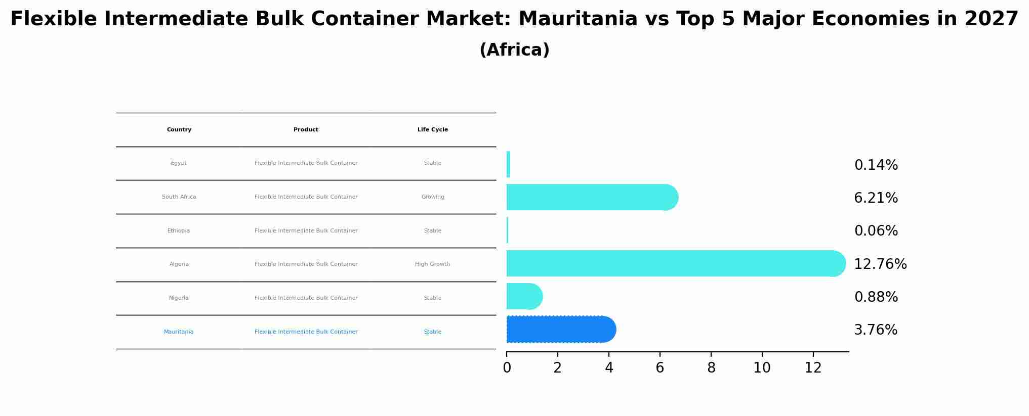 Flexible Intermediate Bulk Container Market: Mauritania vs Top 5 Major Economies in 2027 (Africa)