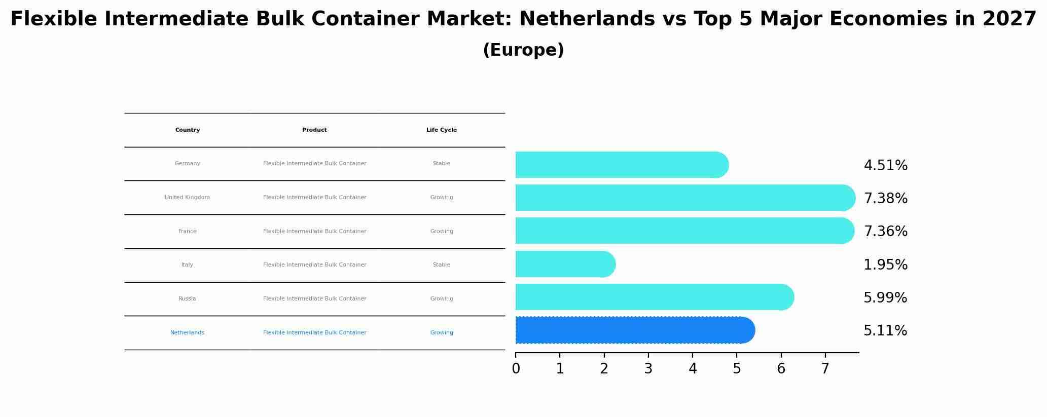Flexible Intermediate Bulk Container Market: Netherlands vs Top 5 Major Economies in 2027 (Europe)