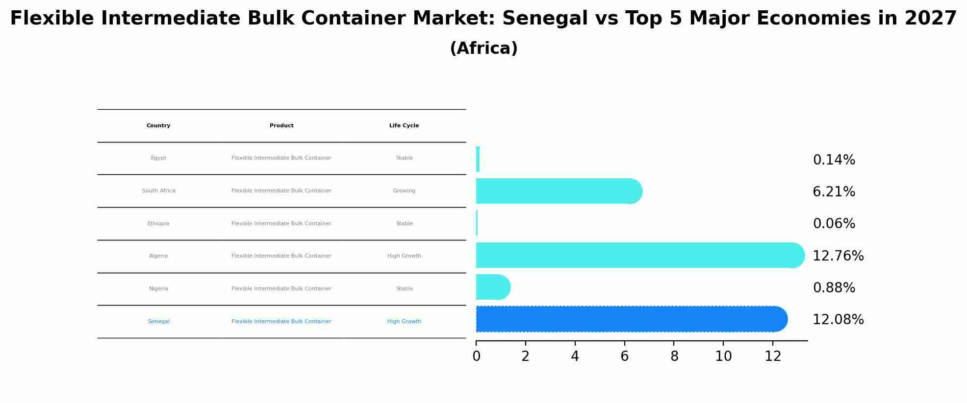 Flexible Intermediate Bulk Container Market: Senegal vs Top 5 Major Economies in 2027 (Africa)
