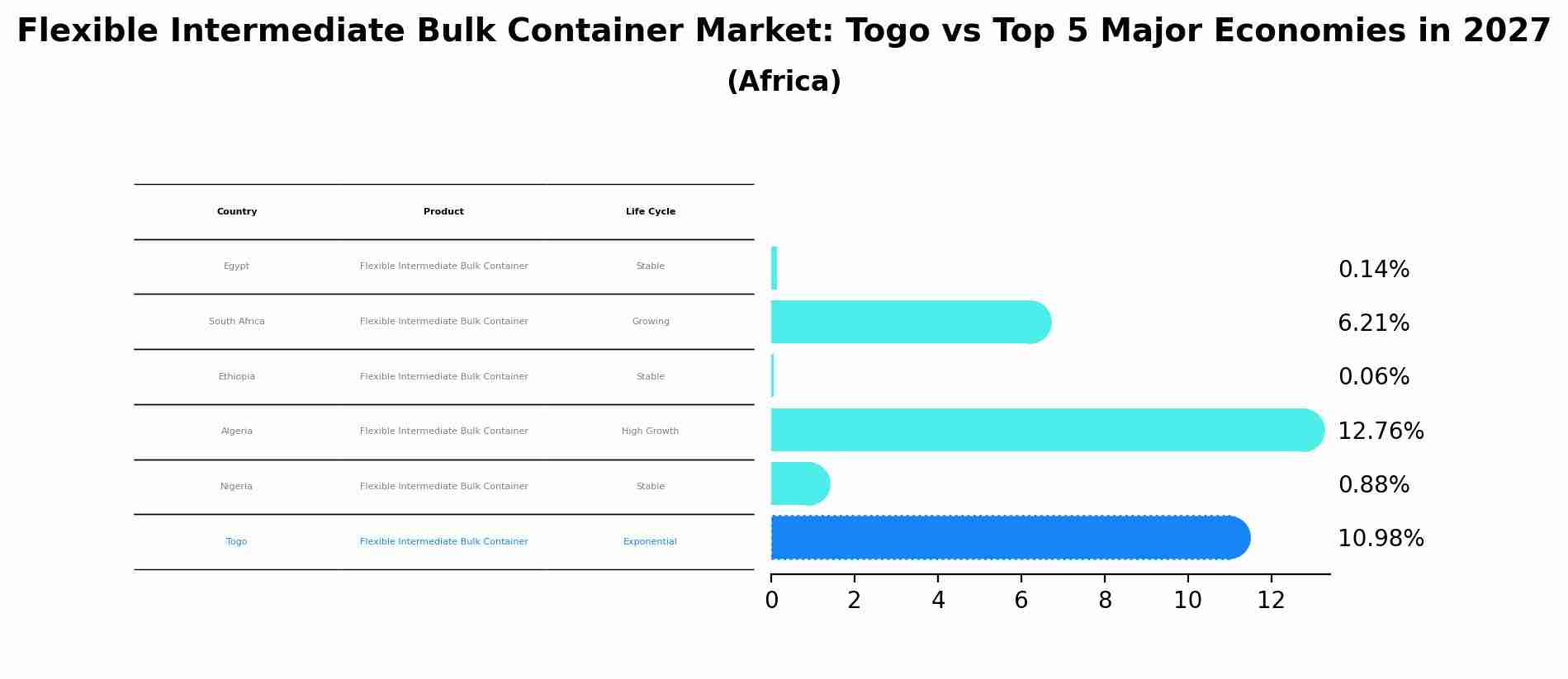 Flexible Intermediate Bulk Container Market: Togo vs Top 5 Major Economies in 2027 (Africa)