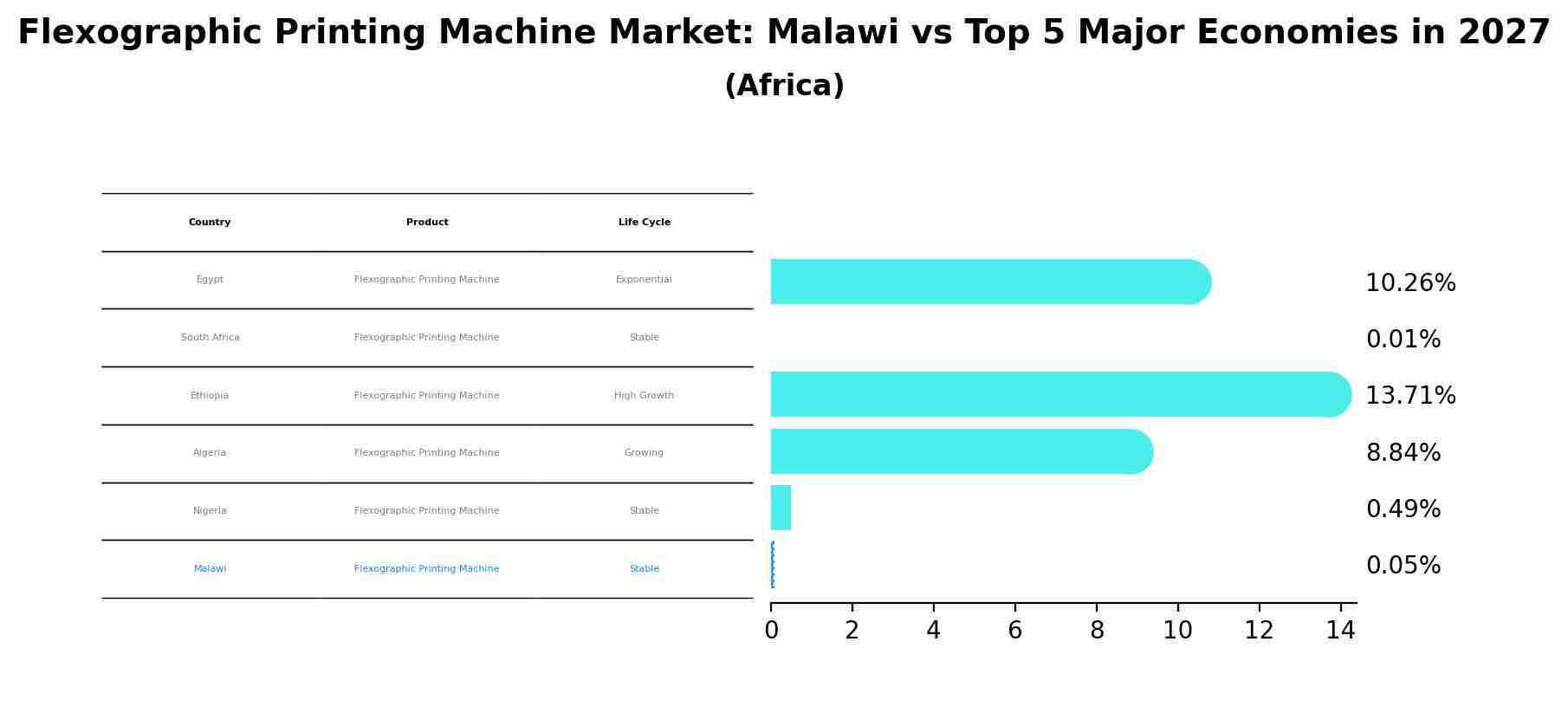 Flexographic Printing Machine Market: Malawi vs Top 5 Major Economies in 2027 (Africa)