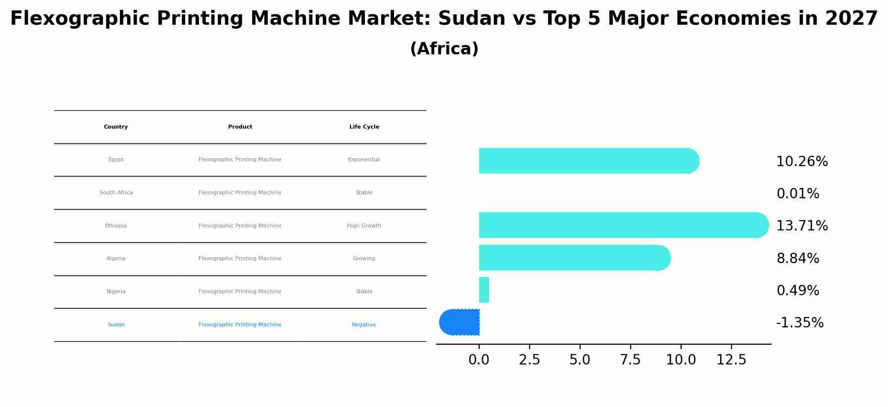 Flexographic Printing Machine Market: Sudan vs Top 5 Major Economies in 2027 (Africa)