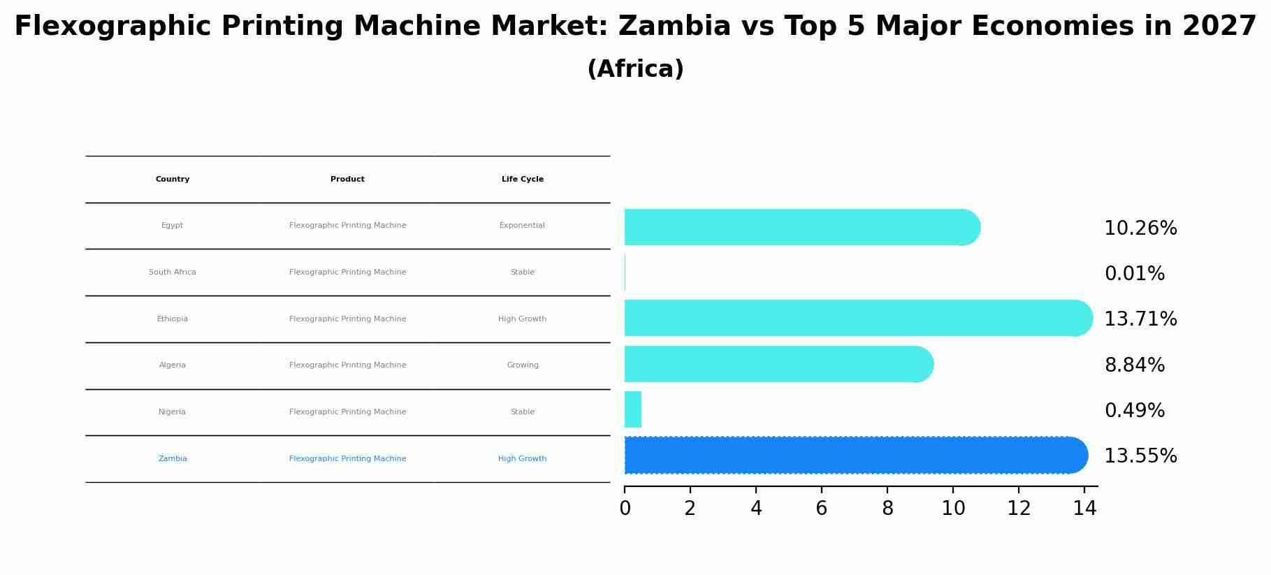 Flexographic Printing Machine Market: Zambia vs Top 5 Major Economies in 2027 (Africa)