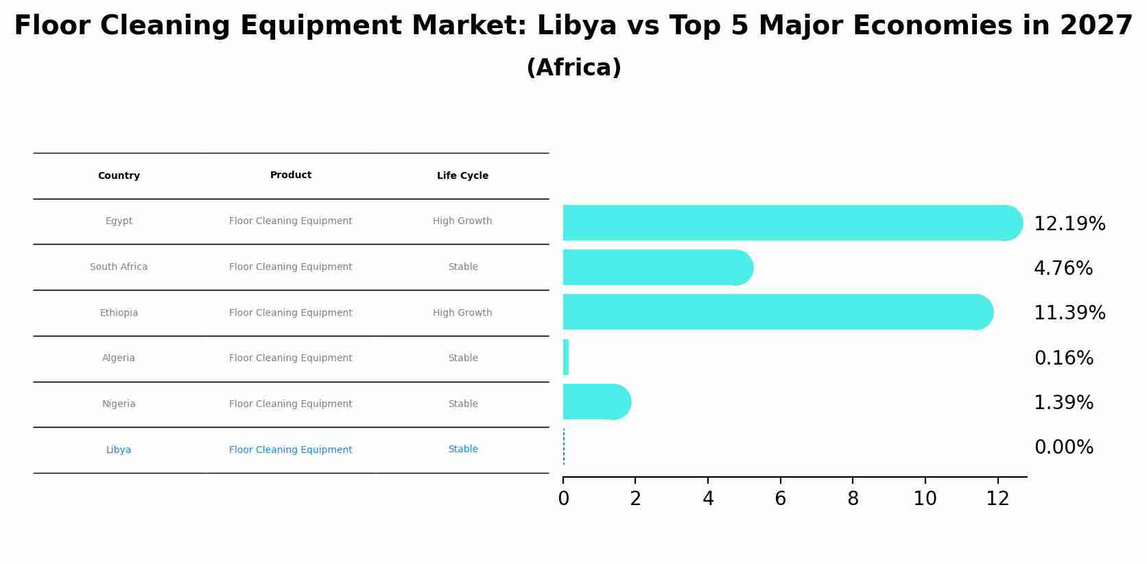 Floor Cleaning Equipment Market: Libya vs Top 5 Major Economies in 2027 (Africa)