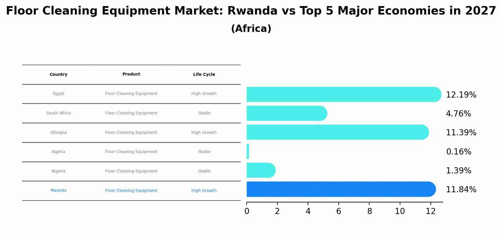Floor Cleaning Equipment Market: Rwanda vs Top 5 Major Economies in 2027 (Africa)