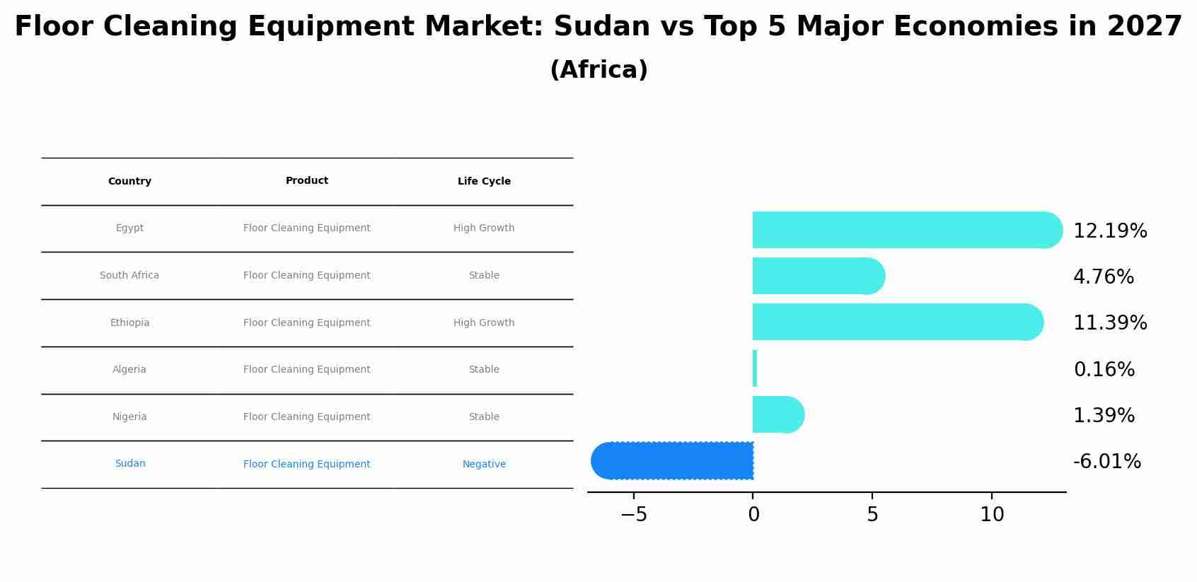 Floor Cleaning Equipment Market: Sudan vs Top 5 Major Economies in 2027 (Africa)