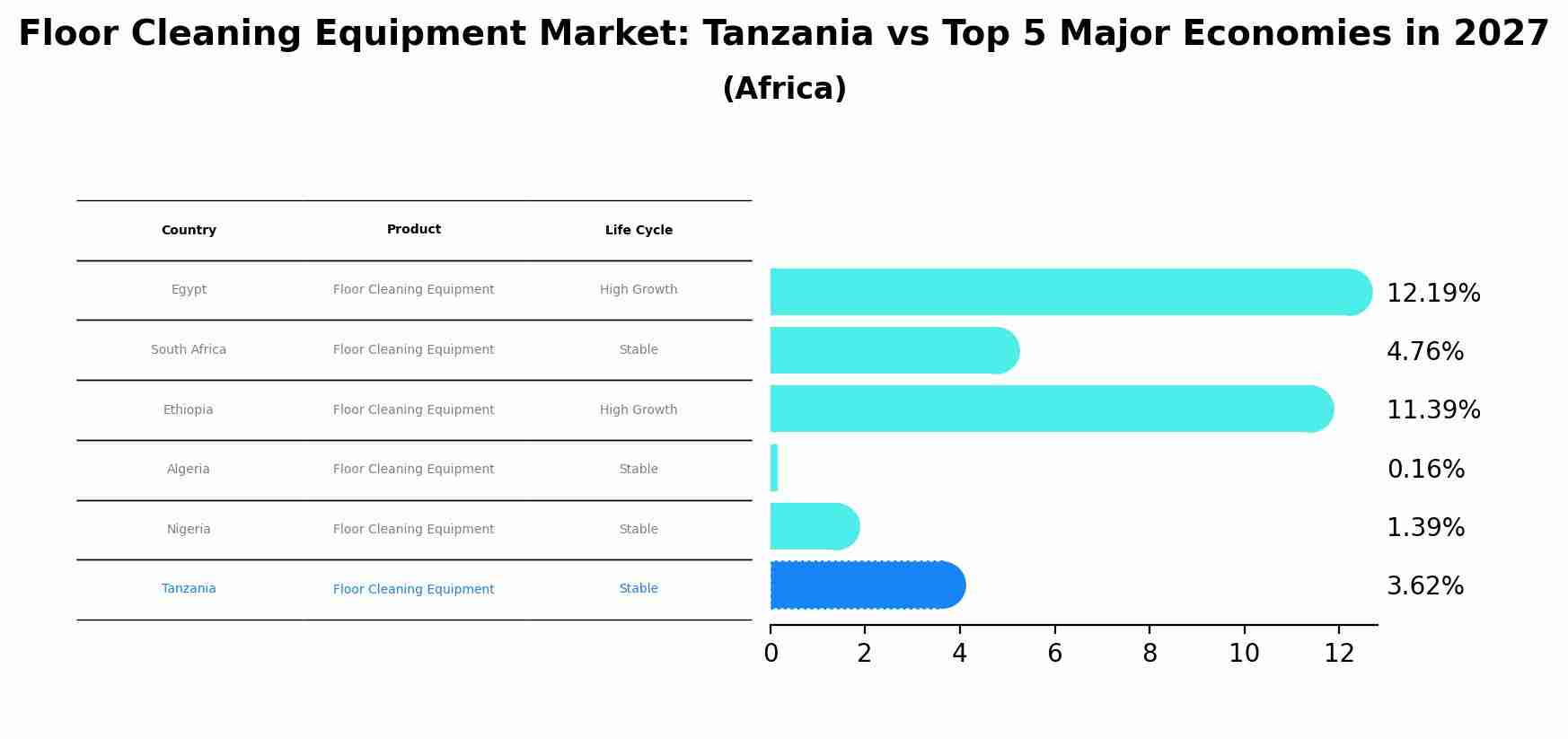Floor Cleaning Equipment Market: Tanzania vs Top 5 Major Economies in 2027 (Africa)