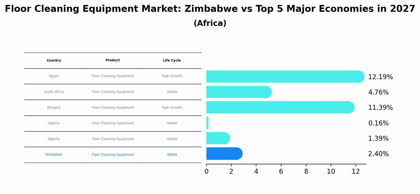 Floor Cleaning Equipment Market: Zimbabwe vs Top 5 Major Economies in 2027 (Africa)