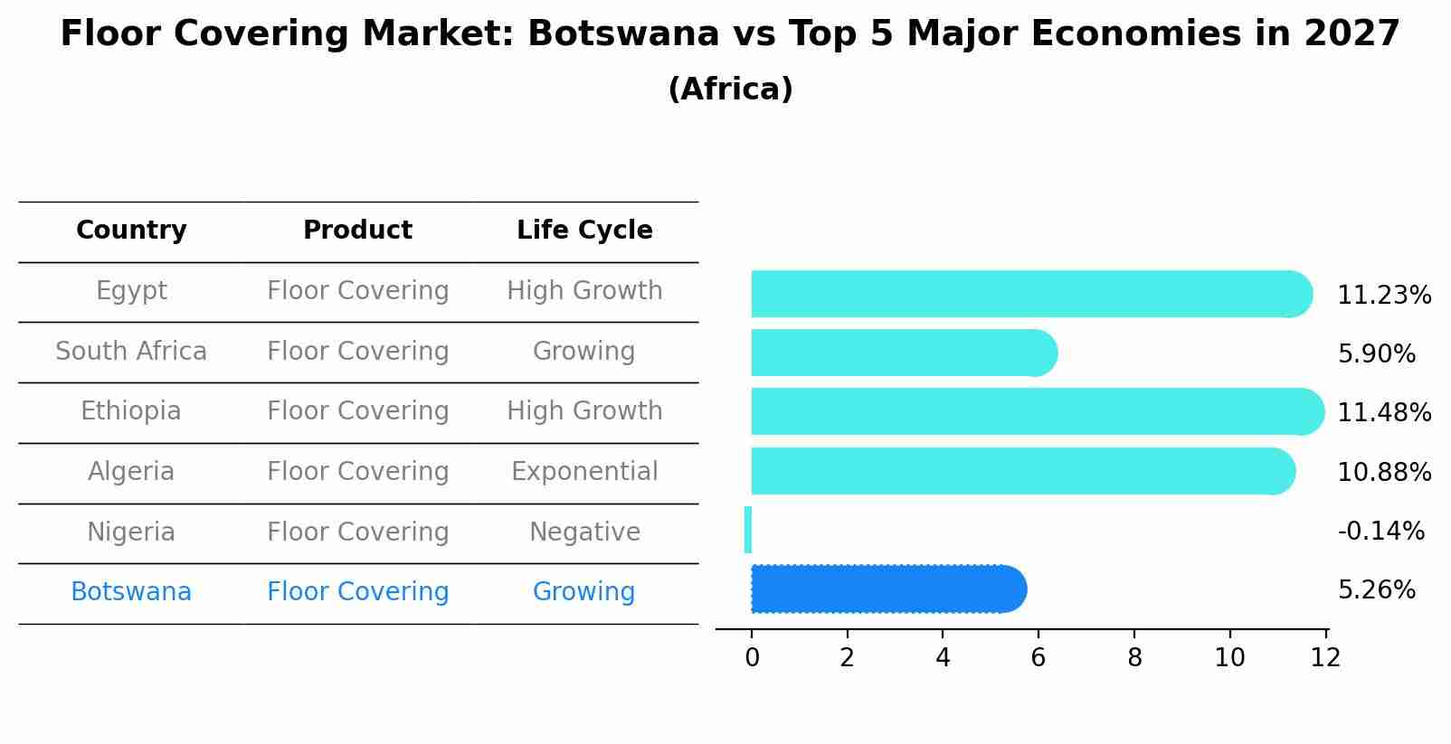 Floor Covering Market: Botswana vs Top 5 Major Economies in 2027 (Africa)
