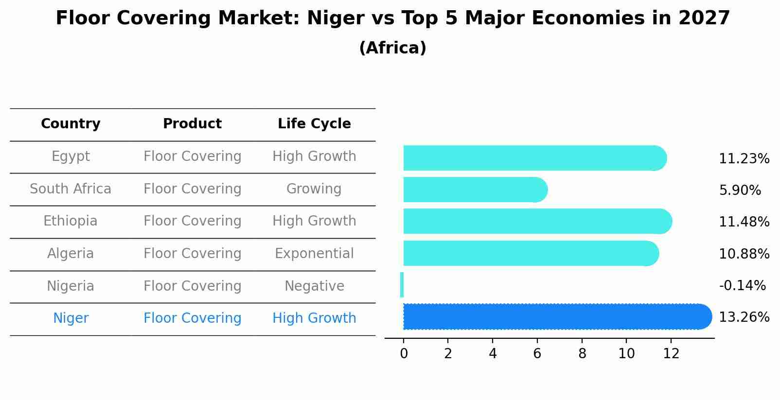 Floor Covering Market: Niger vs Top 5 Major Economies in 2027 (Africa)