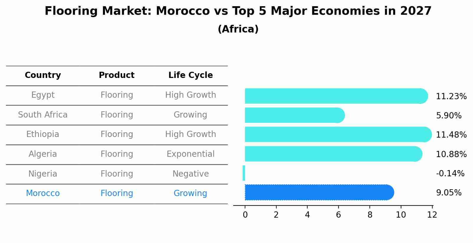 Flooring Market: Morocco vs Top 5 Major Economies in 2027 (Africa)