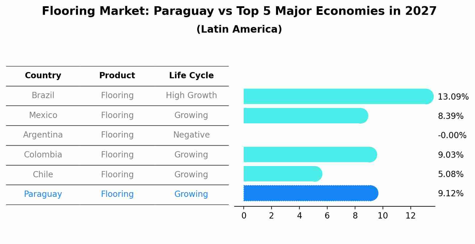 Flooring Market: Paraguay vs Top 5 Major Economies in 2027 (Latin America)