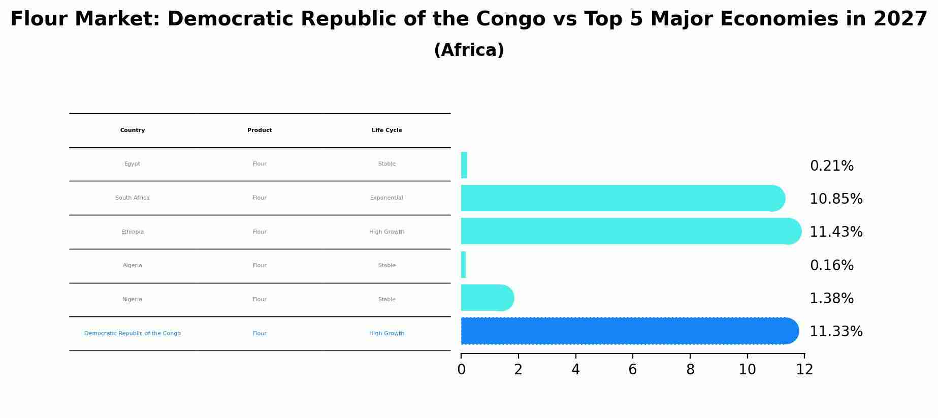 Flour Market: Democratic Republic of the Congo vs Top 5 Major Economies in 2027 (Africa)