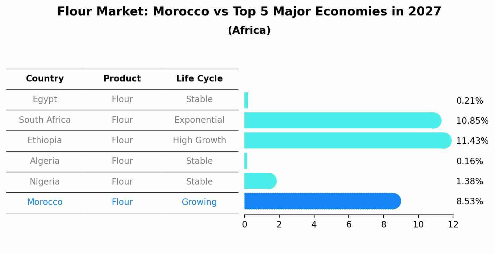 Flour Market: Morocco vs Top 5 Major Economies in 2027 (Africa)