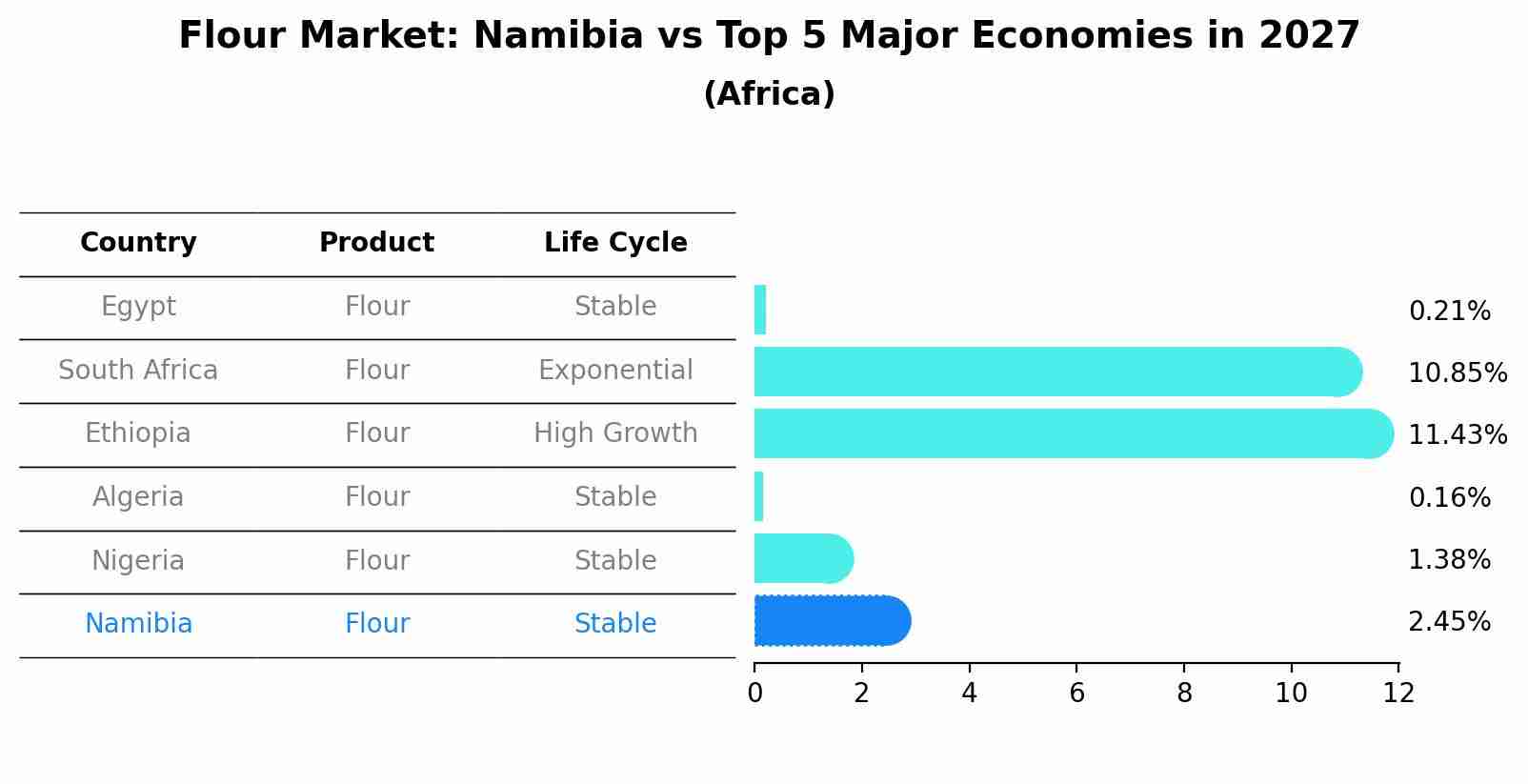 Flour Market: Namibia vs Top 5 Major Economies in 2027 (Africa)