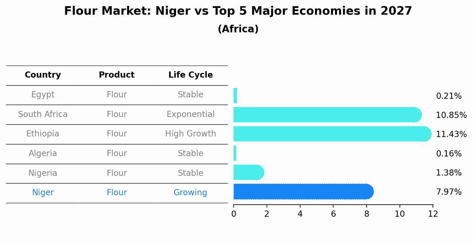 Flour Market: Niger vs Top 5 Major Economies in 2027 (Africa)