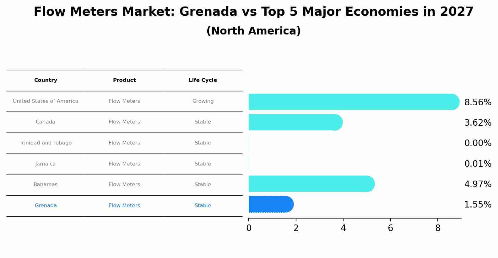 Flow Meters Market: Grenada vs Top 5 Major Economies in 2027 (North America)