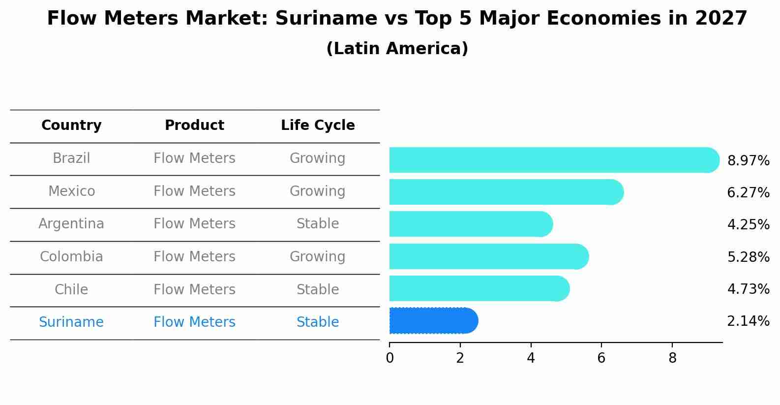 Flow Meters Market: Suriname vs Top 5 Major Economies in 2027 (Latin America)