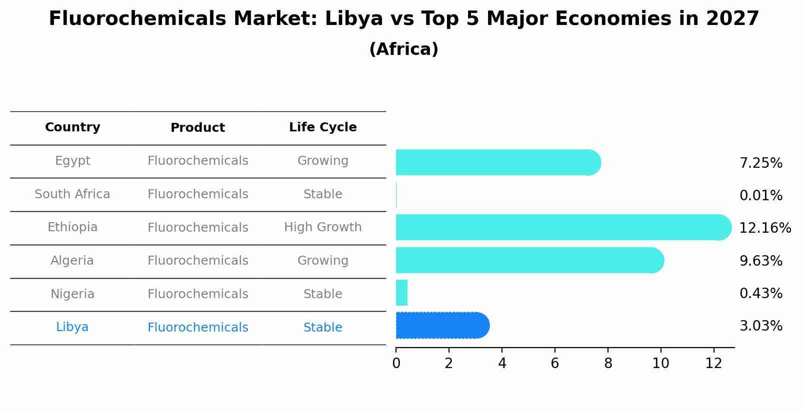 Fluorochemicals Market: Libya vs Top 5 Major Economies in 2027 (Africa)