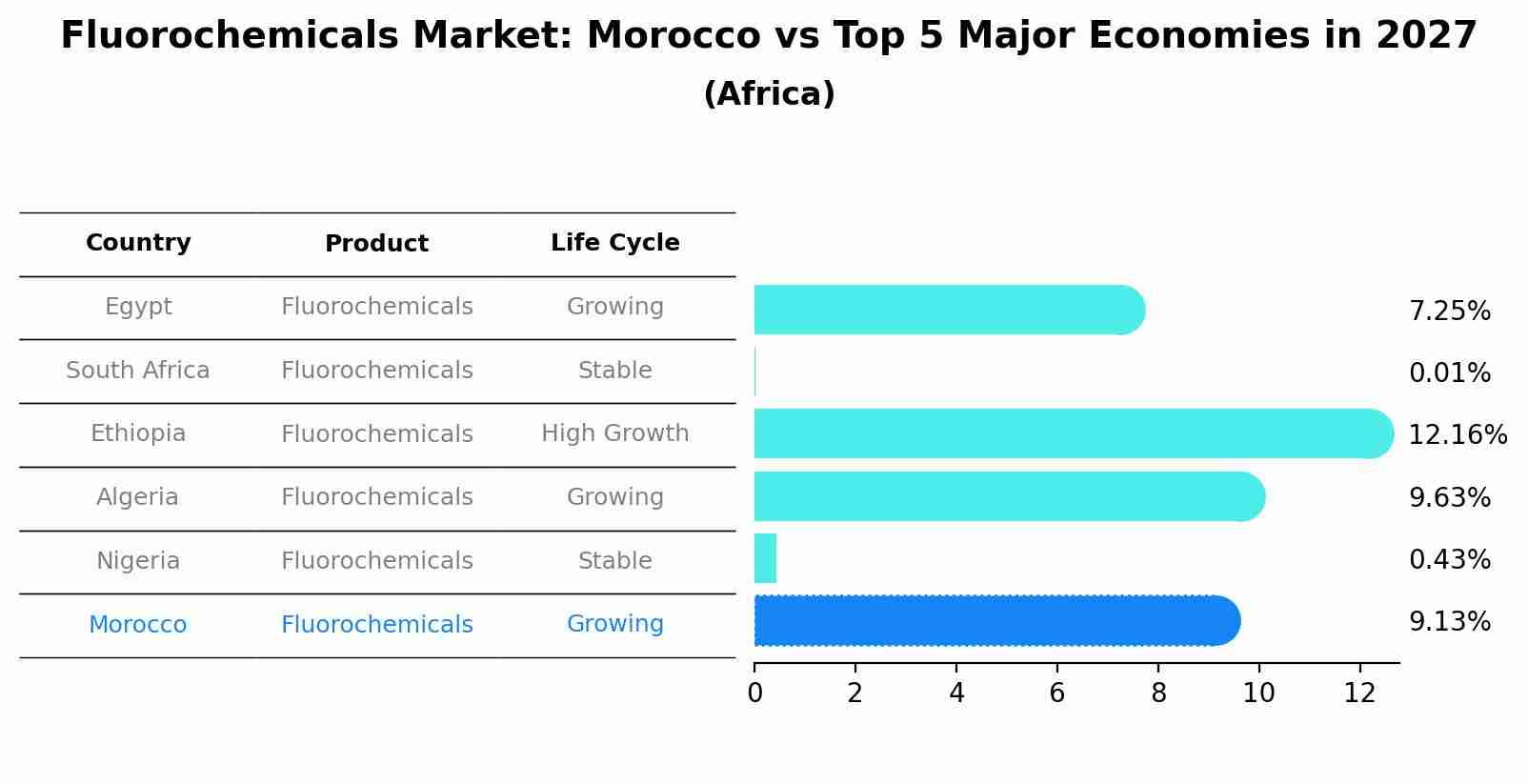 Fluorochemicals Market: Morocco vs Top 5 Major Economies in 2027 (Africa)
