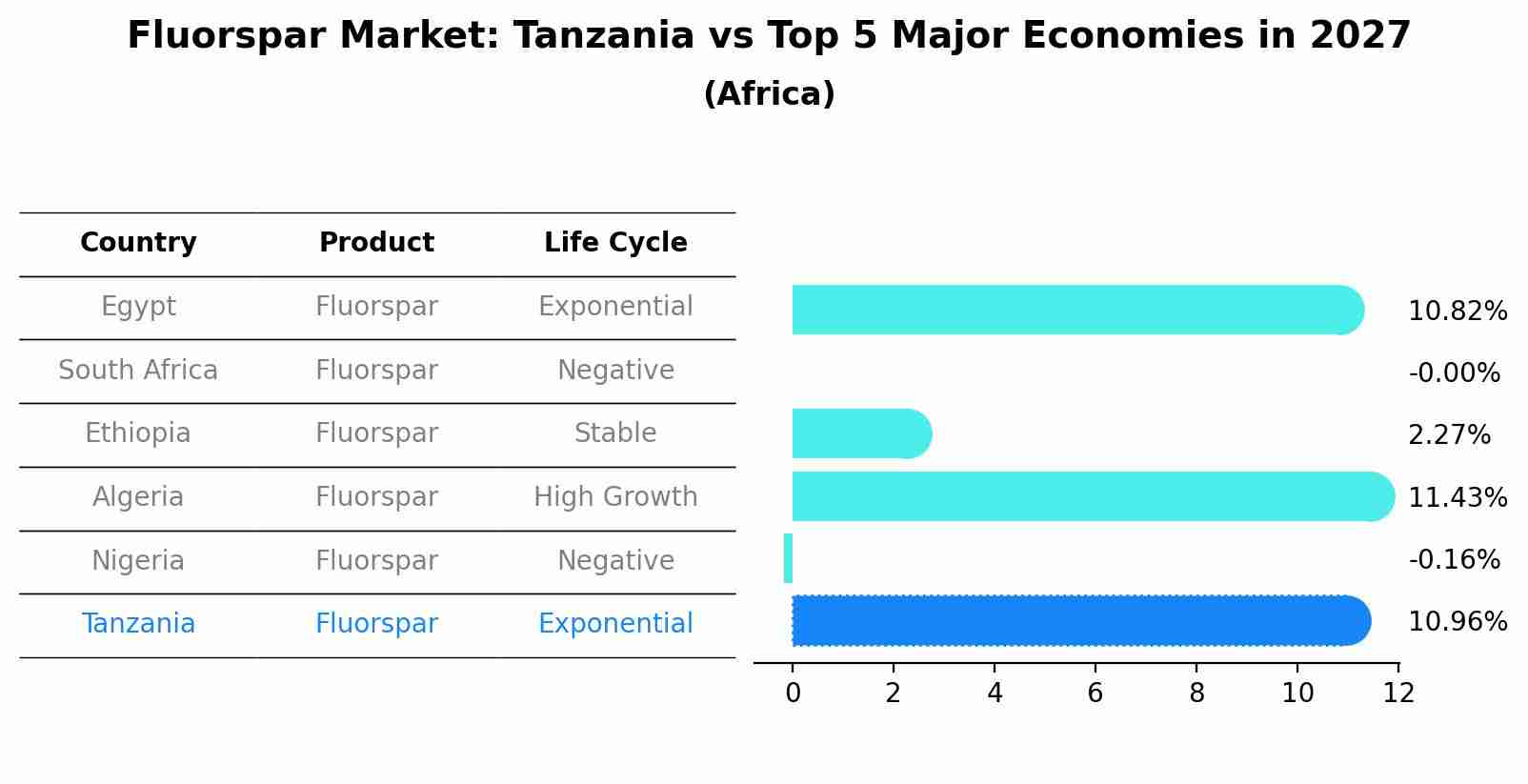 Fluorspar Market: Tanzania vs Top 5 Major Economies in 2027 (Africa)