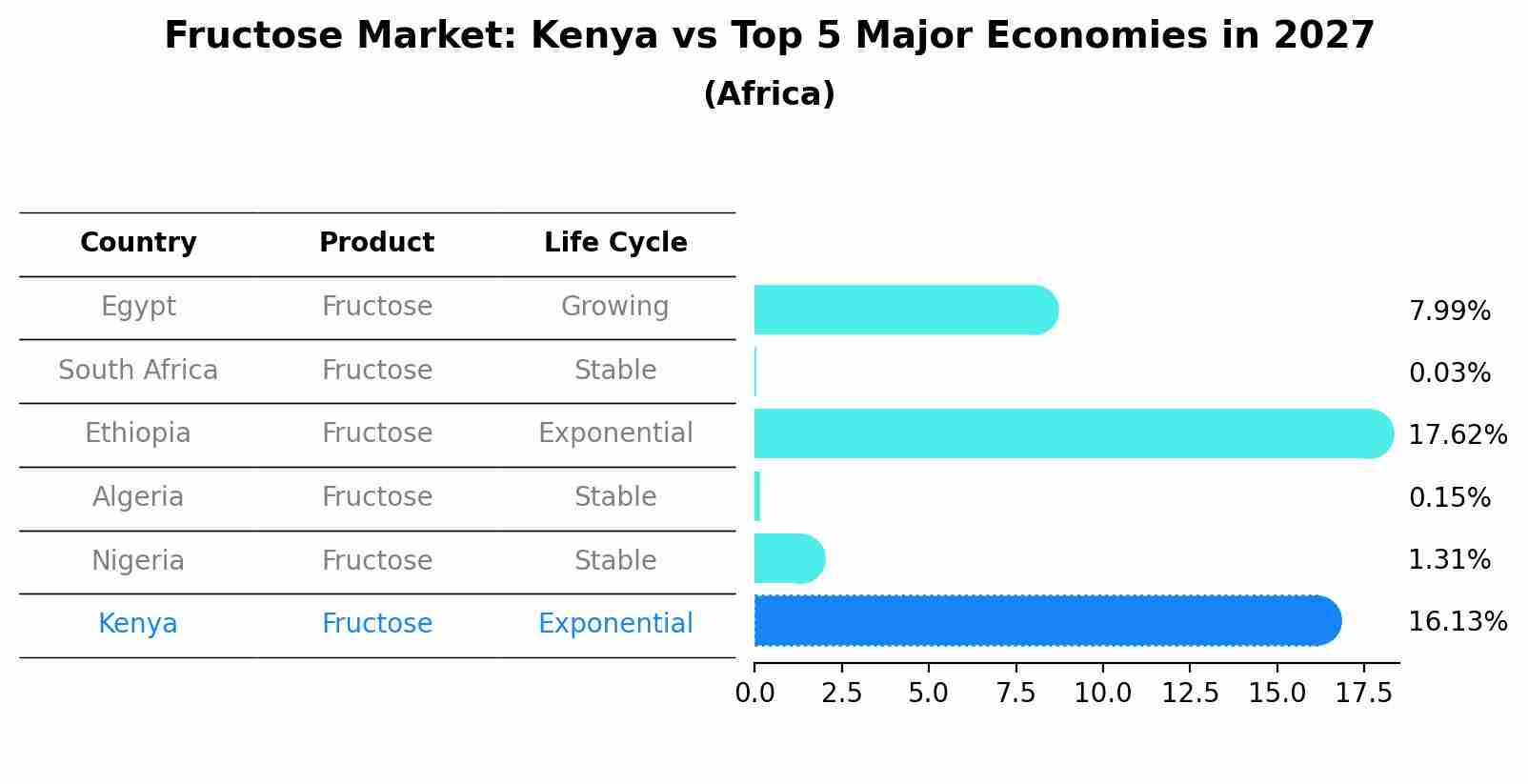 Fructose Market: Kenya vs Top 5 Major Economies in 2027 (Africa)